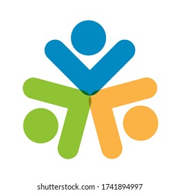 Community design inspiration vector template, Social relationship  and icon, Adoption care logo concept, Icon symbol