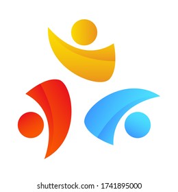 Community design inspiration vector template, Social relationship  and icon, Adoption care logo concept, Icon symbol