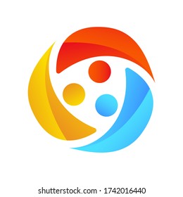 Community design inspiration vector template, Social relationship  and icon, Adoption care logo concept, Icon symbol