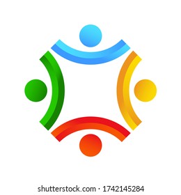 Community design inspiration vector template, Social relationship  and icon, Adoption care logo concept, Icon symbol