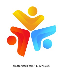 Vorlage für Inspirationsvektor, Soziale Beziehung und Symbol, Logo für die Adoption, Symbol