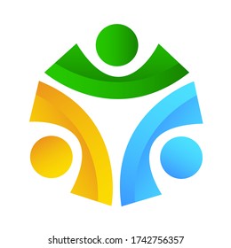 Community design inspiration vector template, Social relationship  and icon, Adoption care logo concept, Icon symbol
