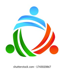 Community design inspiration vector template, Social relationship  and icon, Adoption care logo concept, Icon symbol