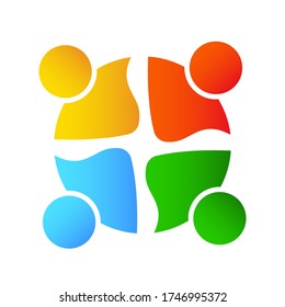 Community design inspiration vector template, Social relationship  and icon, Adoption care logo concept, Icon symbol