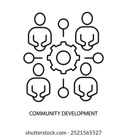 community development concept line icon. Simple element illustration.community development concept outline symbol design.