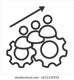 Community Development Icon Vector Illustration Outline
