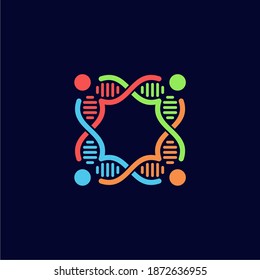 Community DNA genetic logo design