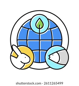 community ecology color icon vector. community ecology sign. isolated symbol illustration