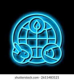 community ecology neon light sign vector. community ecology illustration