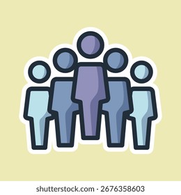 community editable cartoon style sticker vector