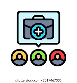 community engagement business process color icon vector. community engagement business process sign. isolated symbol illustration