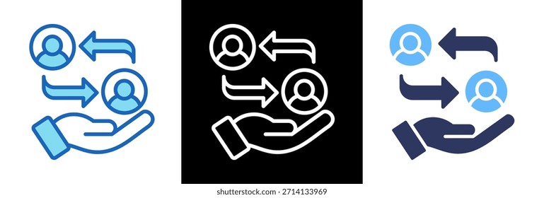 Community Engagement Icon triplestyle Vector Illustration