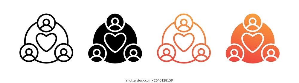 Community Engagement Multi Style Icon Set Vector
