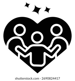Ícono de Web de participación comunitaria en estilo audaz