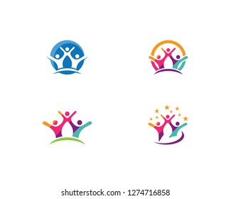 community and family care Logo template vector icon