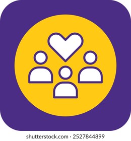 Community Filled Curve Vector Icon Design