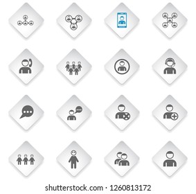 community flat rhombus web icons for user interface design