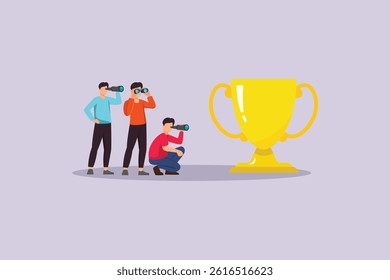 Community Focused Concept. Colored flat vector illustration isolated