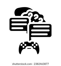 vector de icono de glifo de desarrollo de juegos de comunidad. signo de desarrollo de juegos comunitarios. ilustración de símbolo aislado