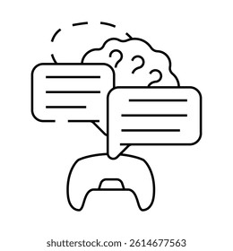 community game development line icon vector. community game development sign. isolated contour symbol black illustration