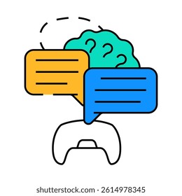 community game development line icon vector. community game development sign. isolated symbol illustration