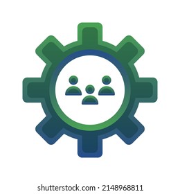 community gear gradient logo design template icon