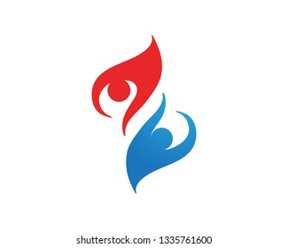 Community group adoption logo vector
