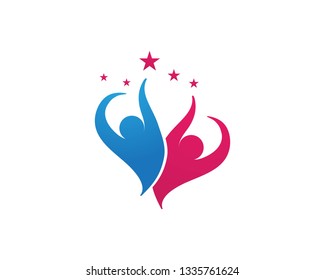 Community group adoption logo vector