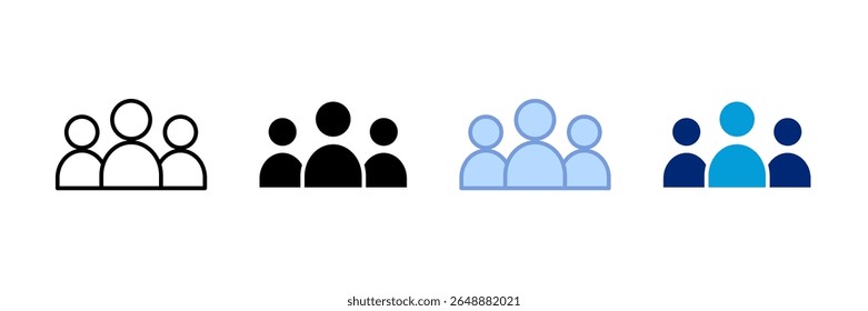 Community Group Icon Set Multiple Style Collection