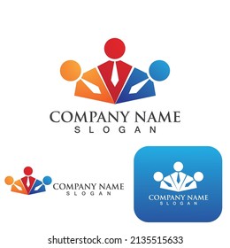 Community group logo, network and social icon vector