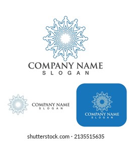 Community group logo, network and social icon vector