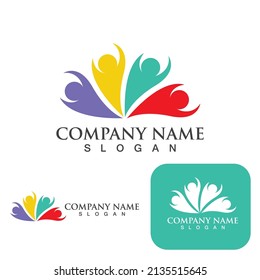 Logotipo de grupo comunitario, red e icono social vector