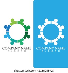 Community group logo, network and social icon vector