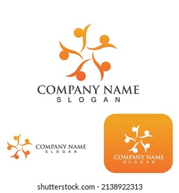 Community group logo, network and social icon vector