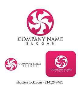 Logotipo de grupo comunitario, red e icono social vector