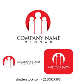 Community group logo, network and social icon vector