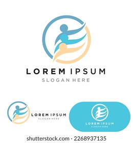 Community group logo, network and social icon vector