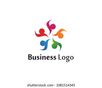 Community group people care logo and symbols template
