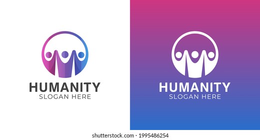 community or group people happy business success, People family together human unity logo design