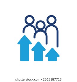 Community-Wachstum farbigen Symbol Vektor-Design gut für Web oder mobile App