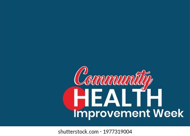 Community Health Improvement Week, Holiday Concept. Template For Background, Banner, Card, Poster, T-shirt With Text Inscription, Vector Eps 10