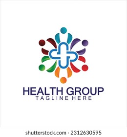 Community Health People Care Logo Concept sign icon symbol Design.  Vector illustration logo template