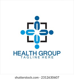 Community Health People Care Logo Concept sign icon symbol Design.  Vector illustration logo template
