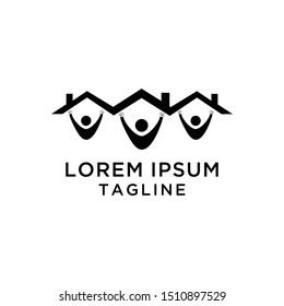 Community Human Home Logo Template