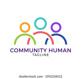 community human logo template design
