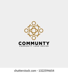 community human logo template vector illustration icon element isolated