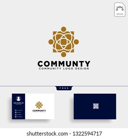 community human logo template vector illustration icon element isolated