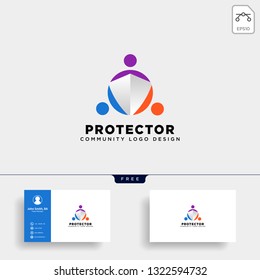 community human logo template vector illustration icon element isolated