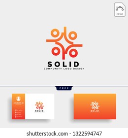 community human logo template vector illustration icon element isolated
