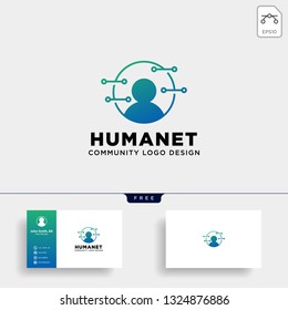 community human logo template vector illustration icon element isolated
